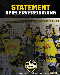 Die Eishockey Spieler in der DEL sollen auf 25% Gehalt verzichten. Die Spielervereinigung Eishockey ( SVE ) wird gegründet.<p>Es brodelt. Auch in Krefeld. Weiterer Gehaltsverzicht, ausgeliehene Spieler ... es kommt zum Mini-Streik. Die Pinguine kommen beim Heimspiel am 18.11.2020 gegen die Grizzlys nicht zum Warm-Up auf das Eis. Es gibt eine hohe Spieler Fluktuation in der Saison. 