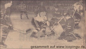 Zu Gast in Krefeld im Zuge des Europa-Cups. Ein Hin- und Rückspiel der New York Rangers und der Boston Bruins.