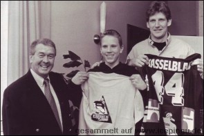 Rüdiger Noack und Peter Hasselblad - und in der Mitte ? Christian Ehrhoff. :-)