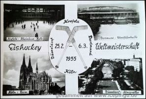 Ansichtskarte aus Krefeld, passend zur WM. 
