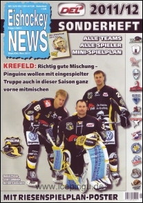 Eishockey News Sonderheft - Vorschau auf die DEL Saison 2011/12. In einer kleinen Auflage ziert die eigene Mannschaft das Cover.  11/12