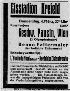 Anzeige "Niederrheinische Volkszeitung" vom 04.03.1937.