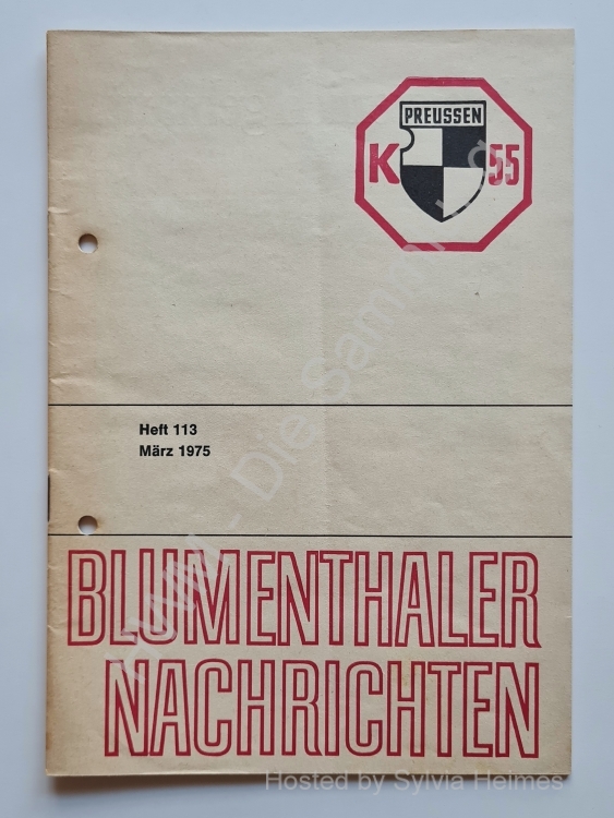 Blumenthaler Nachrichten K55 Preussen Heft 113 März 1975