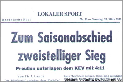 Ein letztes Spiel gegen den KEV - eine Niederlage.<p>Beim Spiel in Landsberg schlägern sich nicht nur die Spieler auch die Fans,  hauptsache Punkte.