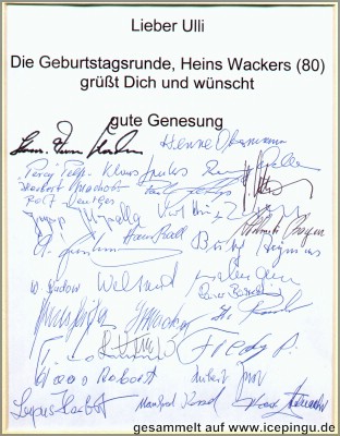 2005 Die Geburtstagrunde von Heinz Wackers wünscht Ulli Jansen alles Gute.