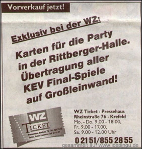 Premiere-Übertragungen in der W.-R.-Halle.