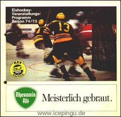 Heft / Programm Saison 74/75