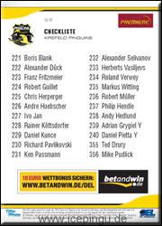 Checkliste Krefeld Pinguine 